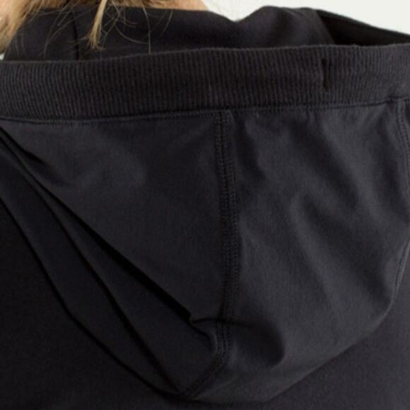 Lululemon Voyage Hoodie Stretch French Terry Yoga Boardshort Fabric Black 8 - Picture 11 of 11